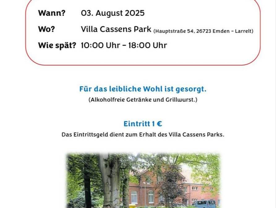 03. August 2025 – Flohmarkt im Villa Cassens Park