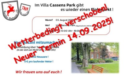 Flohmarkt im Villa Cassens Park – Wetterbedingt verschoben!
