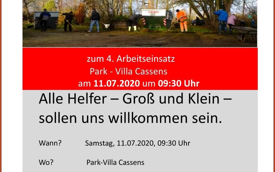 EINLADUNG ZUM 4. CASSENS-EINSATZ am 11.07.2020